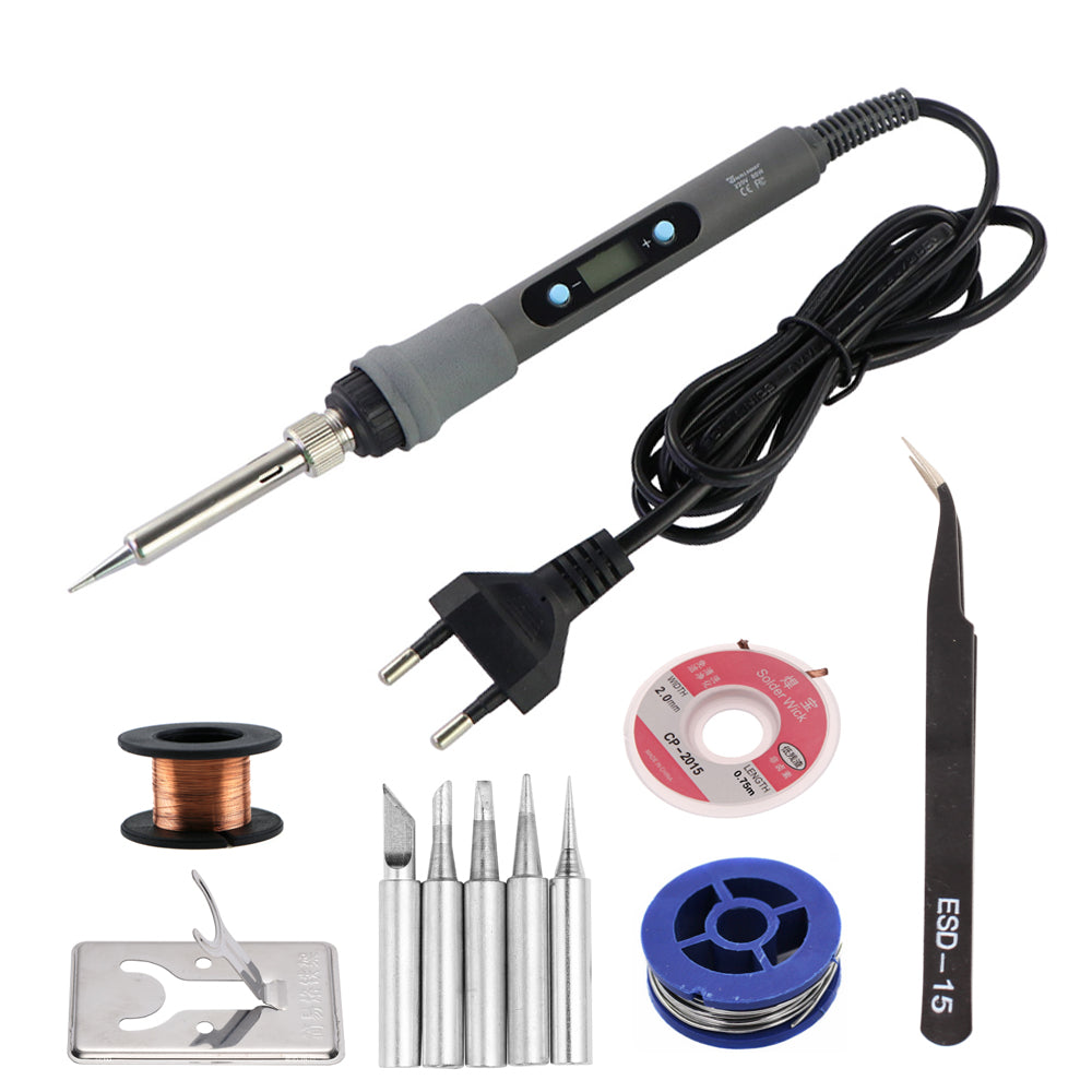 Professional Electric Soldering Iron Kit Digital Display Adjustable Temp Welding Repair Tools With