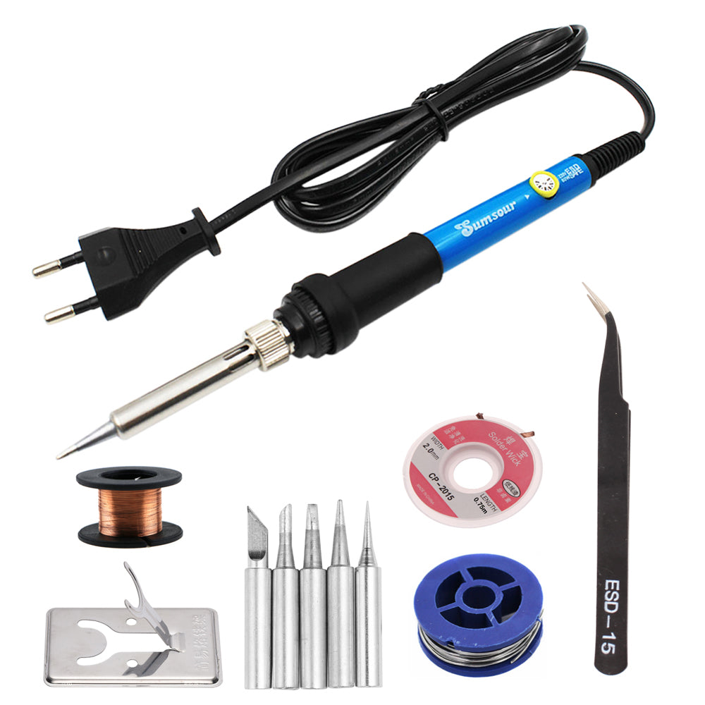 Professional Electric Soldering Iron Kit Digital Display Adjustable Temp Welding Repair Tools With