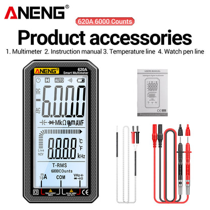 Smart Multimeter with Large LCD Display