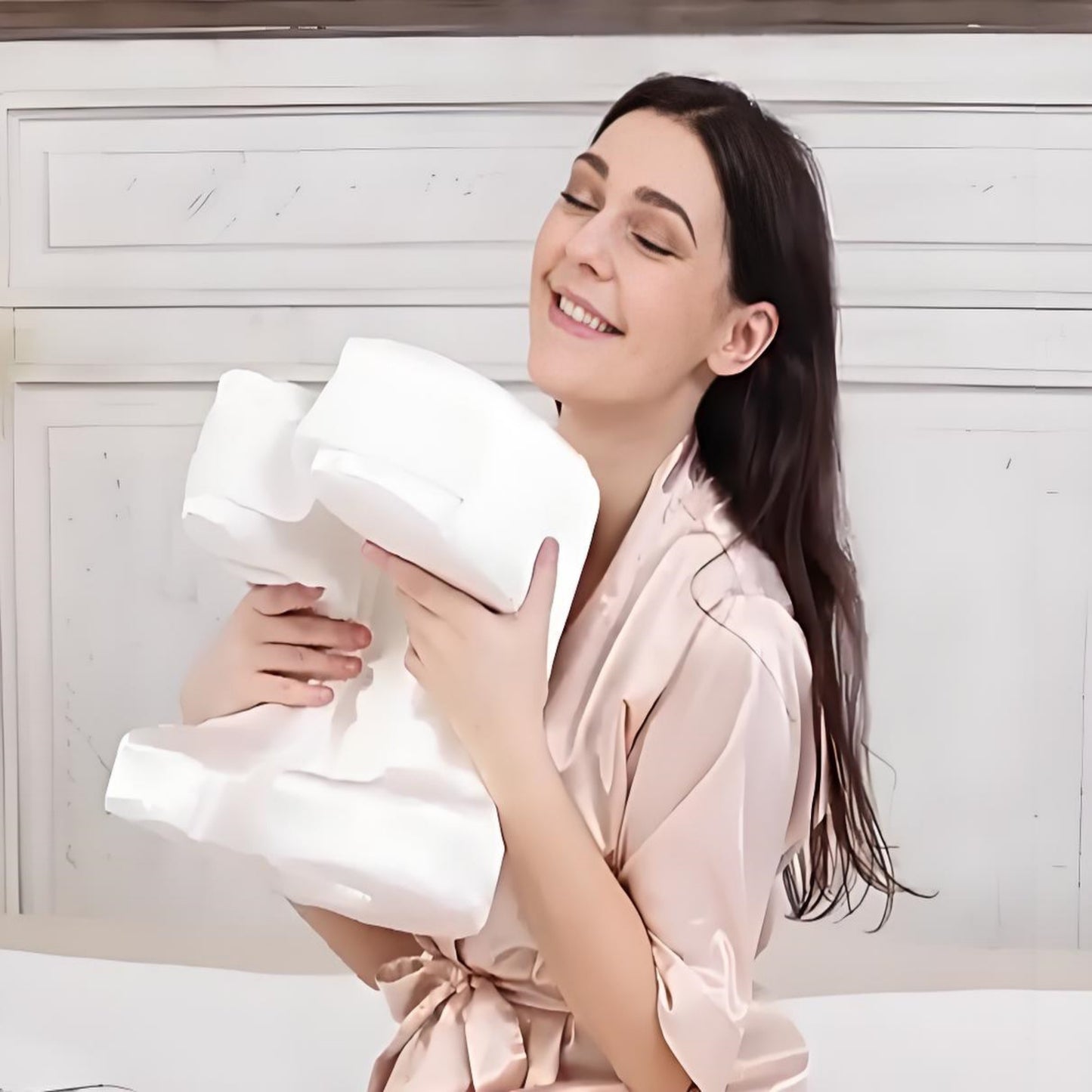 Memory Foam Face Pillow for Wrinkle Prevention and Anti-Aging