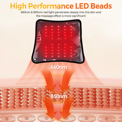 Electric Infrared Knee Pad with Red Light Heating and Vibration for Pain Relief