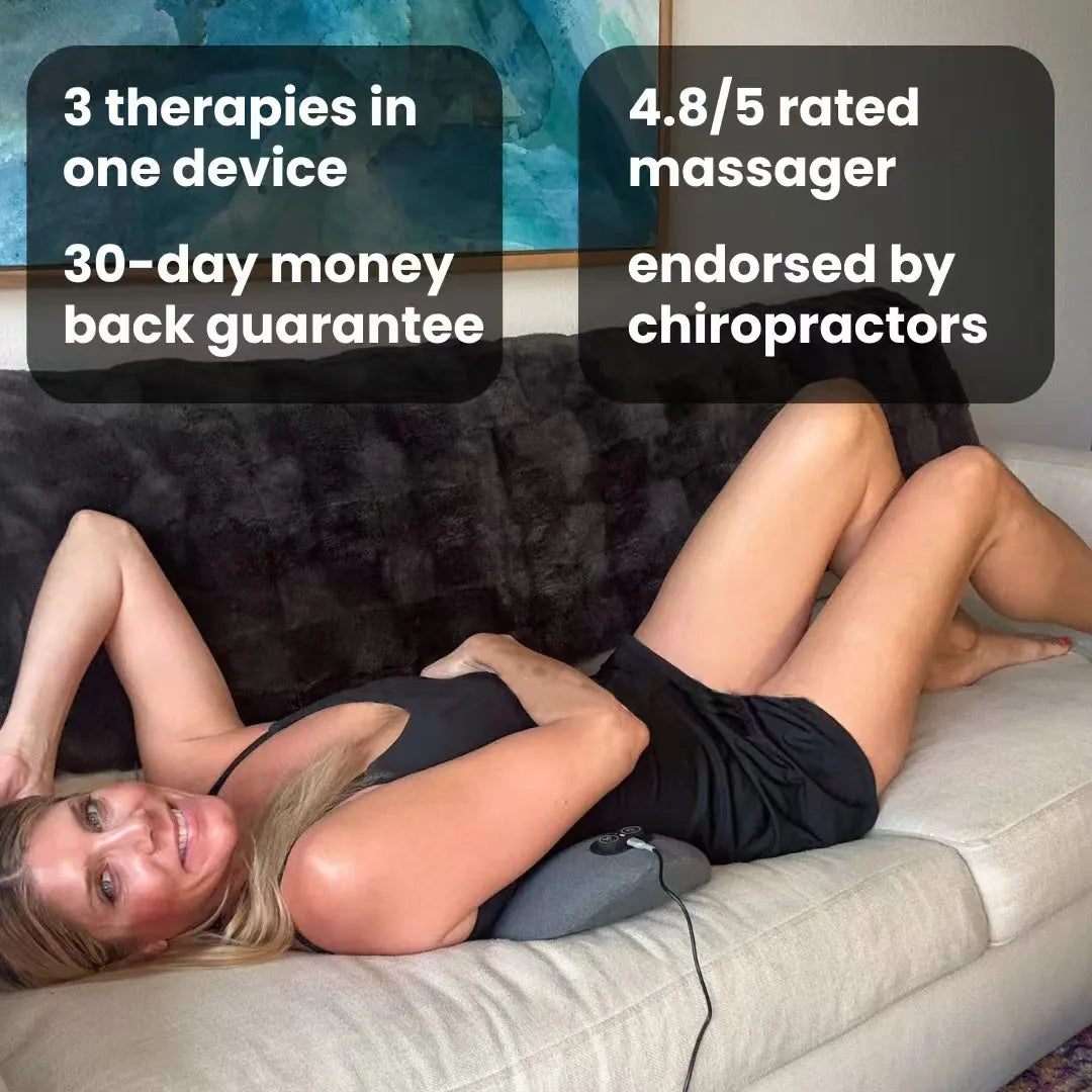 3in1 Back Massager With Relief Bed For Lower Back  Shoulder Pain 1