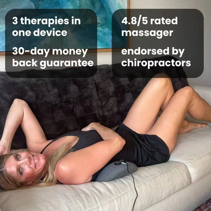 3in1 Back Massager With Relief Bed For Lower Back  Shoulder Pain 1
