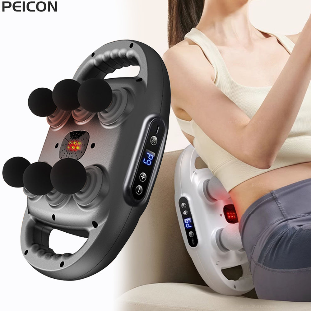 Fascia Gun Muscle Massager Gun, 6-Head Body Shoulder and Back Percussion Therapy