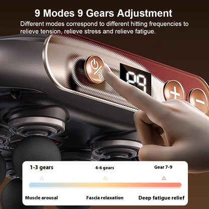 Fascia Gun Muscle Massager Gun, 6-Head Body Shoulder and Back Percussion Therapy