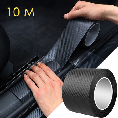 Nano Carbon Fiber 3D Sticker Tape Peel and Stick DIY Car Protector for Mirrors & Doors Waterproof Craft Tape