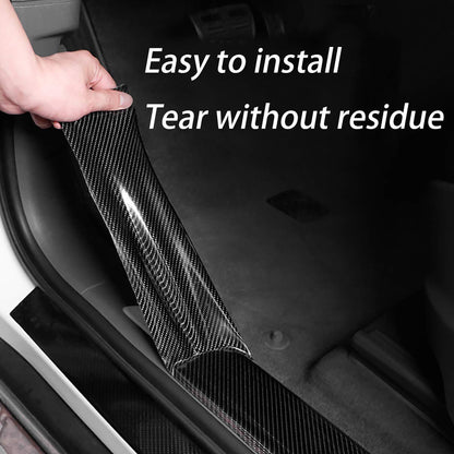 Nano Carbon Fiber 3D Sticker Tape Peel And Stick DIY Car Protector For Mirrors  Doors Waterproof Cr