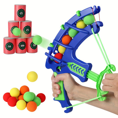 Soft Bullet Bow & Arrow Toy, Safe Target Practice Game for Kids & Families