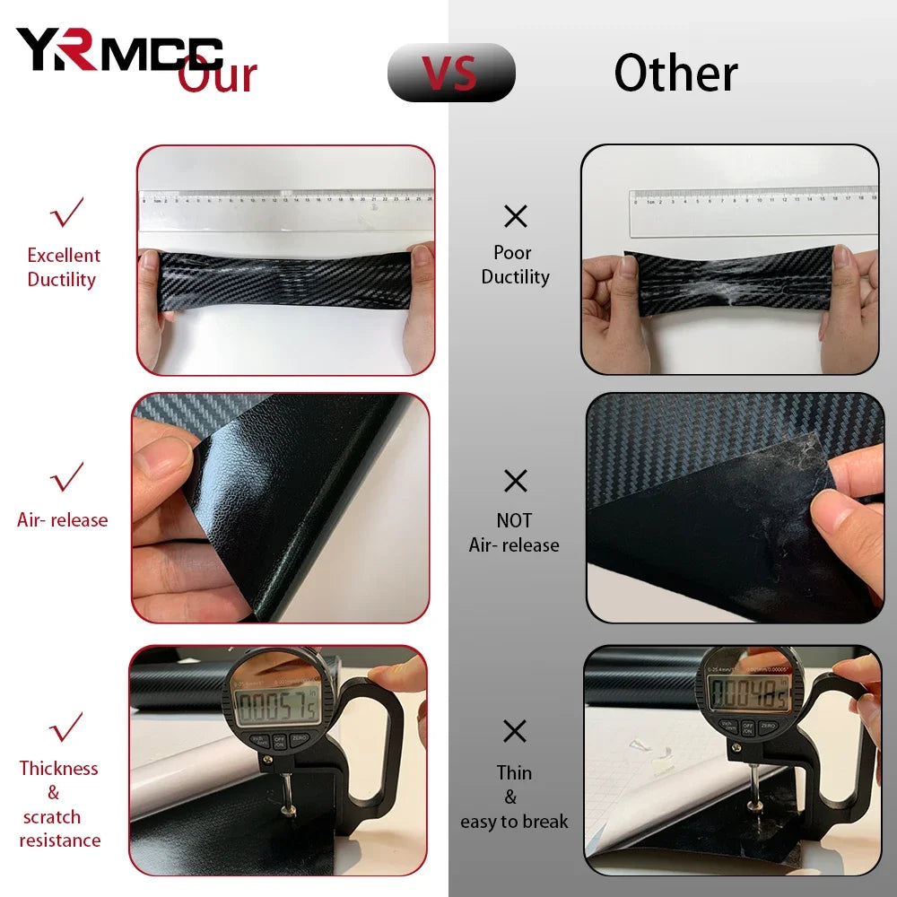 High Quality Carbon Fiber Car Stickers Vinyl Wrap Film For Cars Waterproof  Bubble Free Multiple Si 1