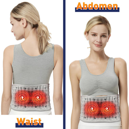 Rechargeable Inflatable Waist Belt for Lumbar Support, Heating, Vibration Massage & Decompression