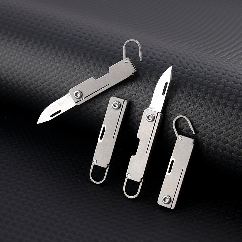 UltraSharp Titanium Pocket Knife Compact Folding Blade For Unboxing Unpacking  Daily Carry 2