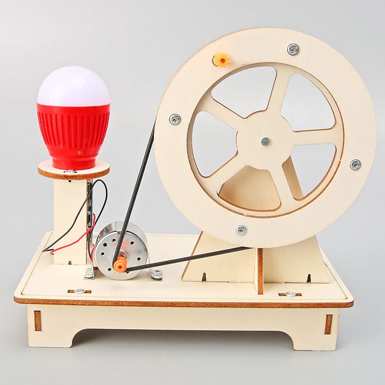 DIY HandCranked Generator Physics Experiment Kit For Kids STEM Learning  Technology Toy 1