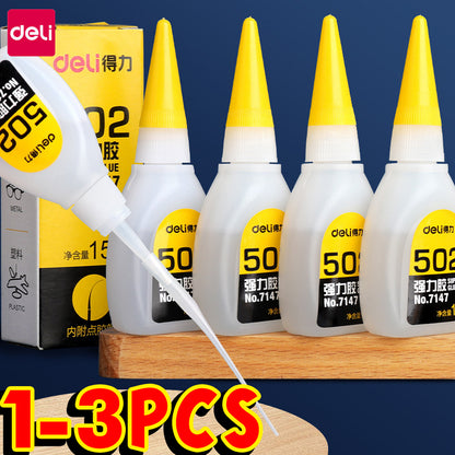 Deli Super Glue FastActing Cyanoacrylate Adhesive for Metal Wood Rubber  Leather  HighStrengt