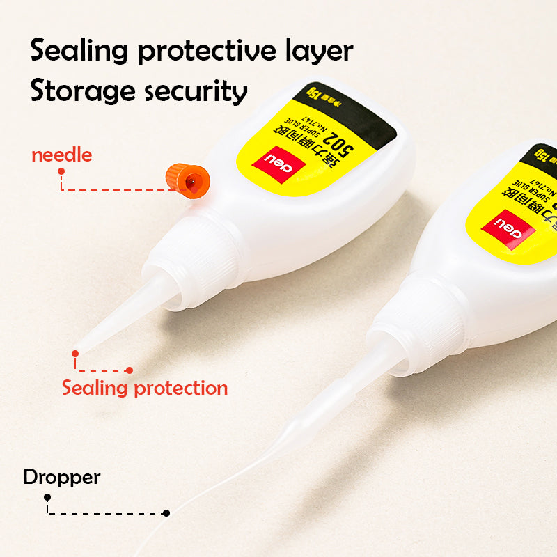 Deli Super Glue FastActing Cyanoacrylate Adhesive for Metal Wood Rubber  Leather  HighStrengt