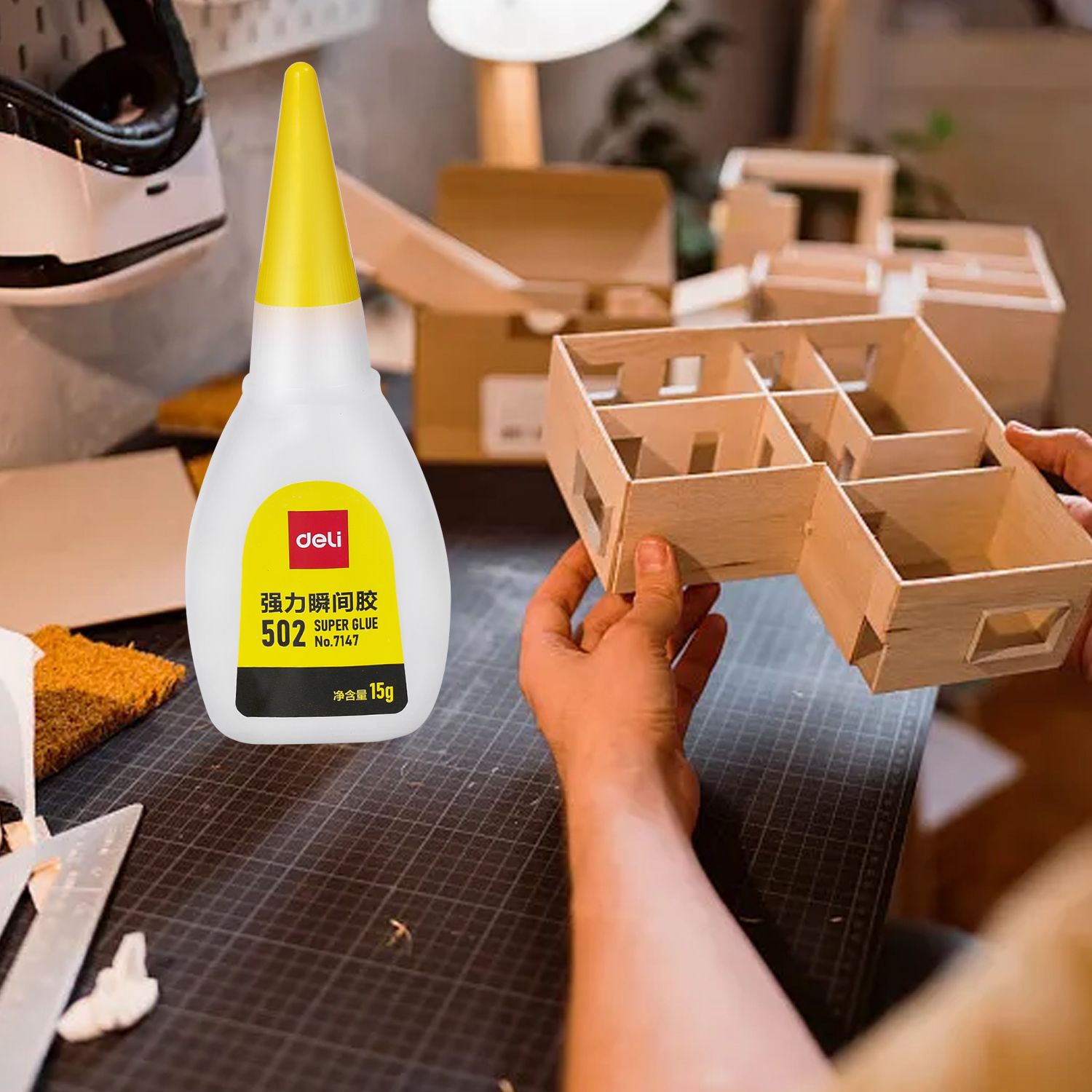 Deli Super Glue FastActing Cyanoacrylate Adhesive for Metal Wood Rubber  Leather  HighStrengt
