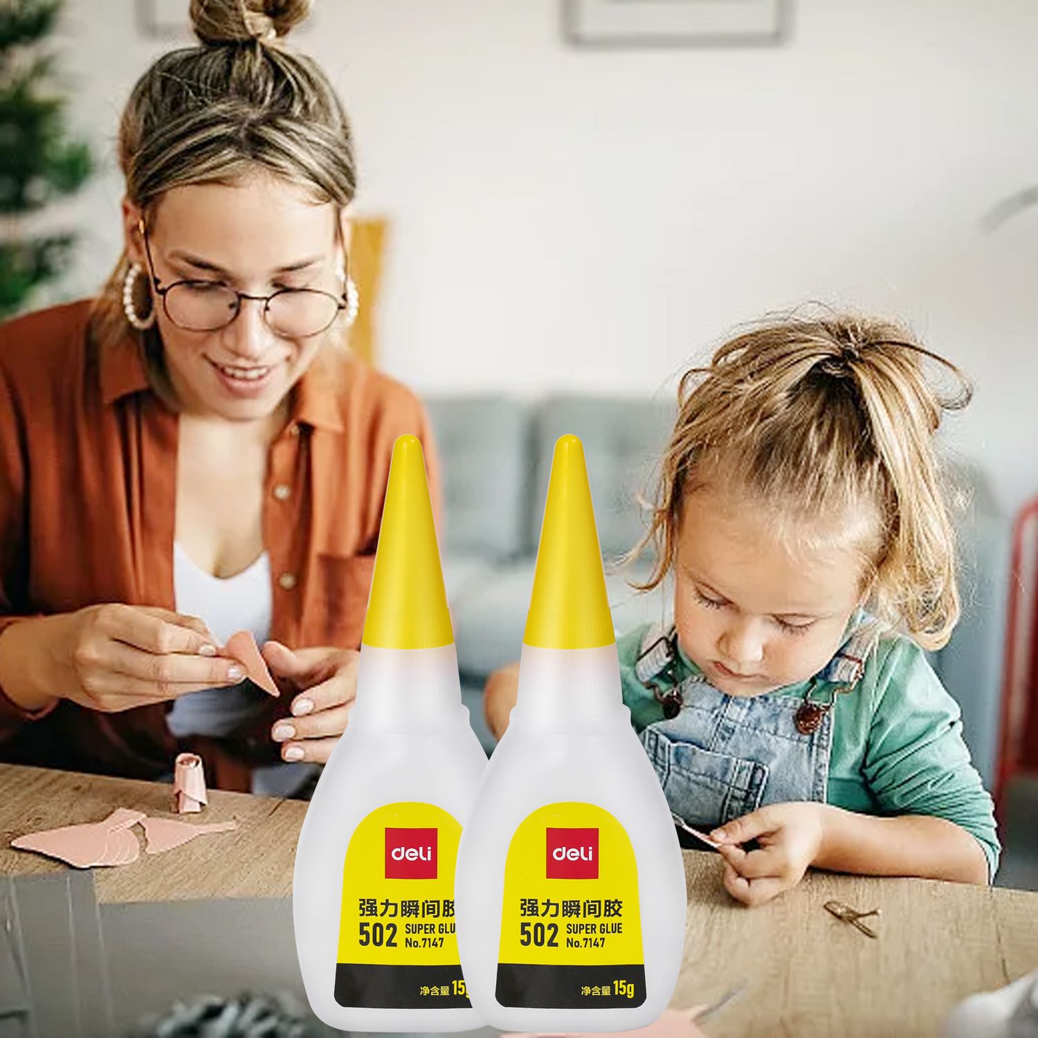 Deli Super Glue FastActing Cyanoacrylate Adhesive for Metal Wood Rubber  Leather  HighStrengt
