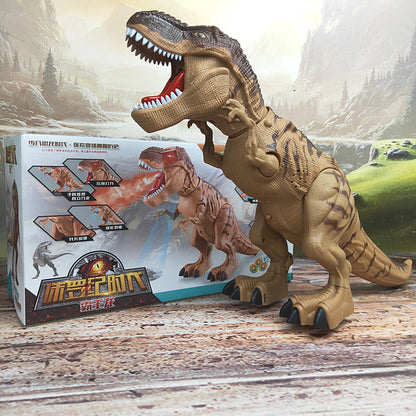 Electric Toy Large Size Walking Dinosaur Robot Light Sound  Spray Eggs Mechanical Dinosaur Model To 6
