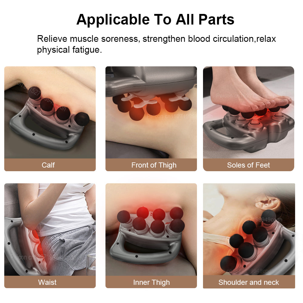 16-Head Fascia Gun Muscle Massager, Professional Body Back and Shoulder Relief