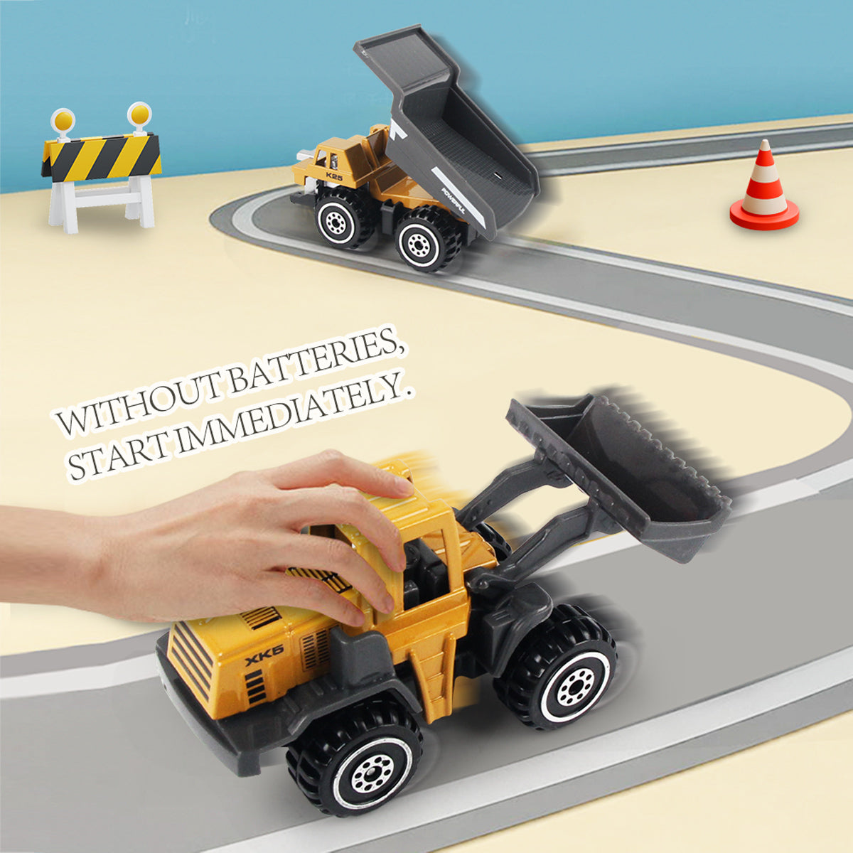 Alloy Engineering Truck Toy Car Durable Construction Vehicle Set for Kids | Excavator, Loader & Tractor Toys for kids