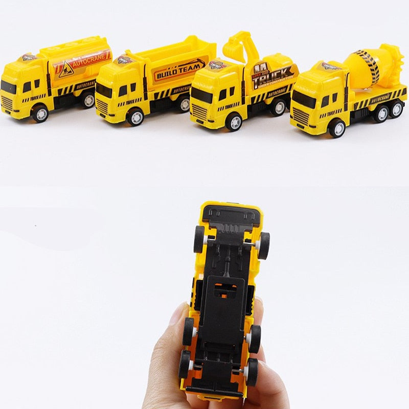 Mini Engineering Vehicle Toy Educational Pull Back Cars For Kids 2