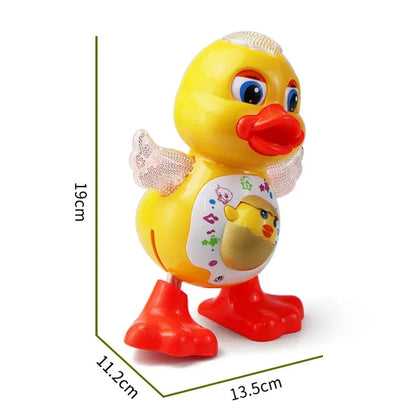 Interactive Dancing Duck Flashing Light Shaking Body  Musical Fun  Adorable Electric Toy for Chi