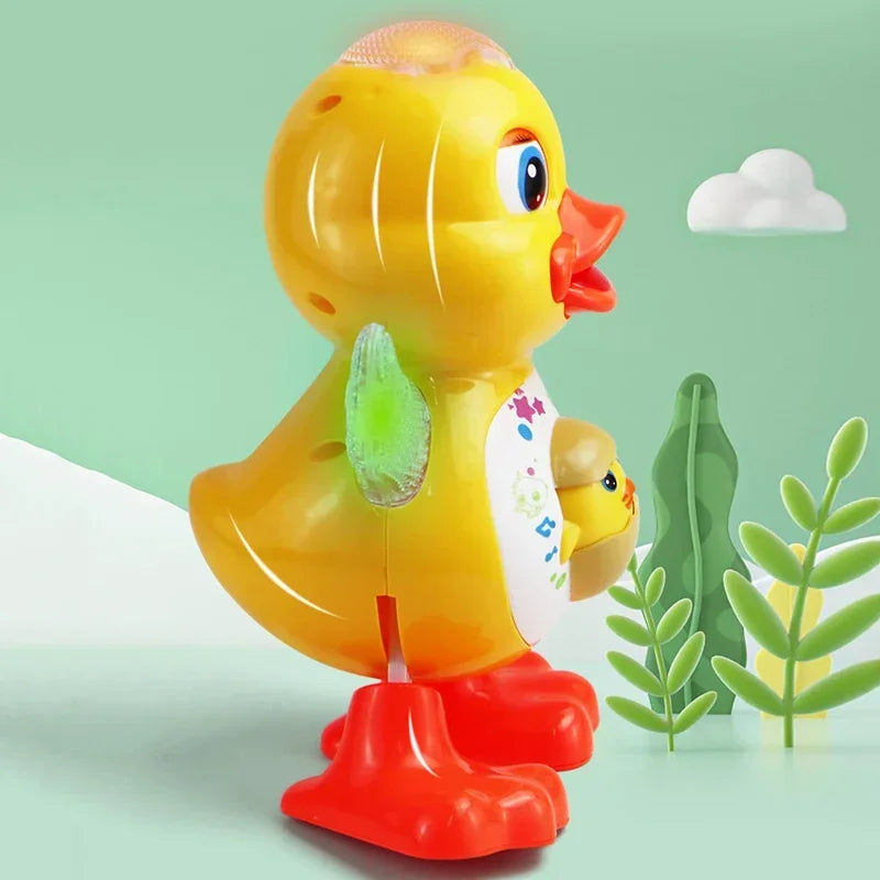 Interactive Dancing Duck Flashing Light Shaking Body  Musical Fun  Adorable Electric Toy for Chi
