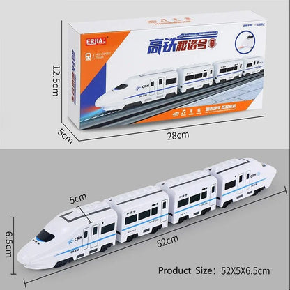 High Speed Railway Train Toy Electric Sound  Light Model  Educational DIY Toy For Boys  Girls 4