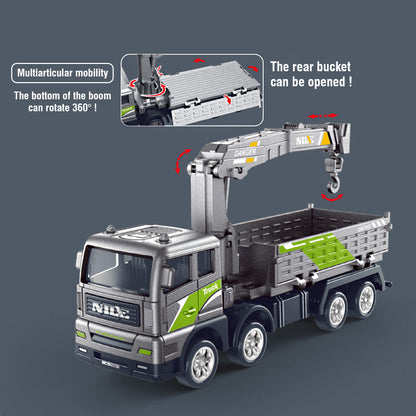 Heavy Duty Construction Toy Vehicles Bulldozer Truck Excavator  Crane SetEducational Engineerin
