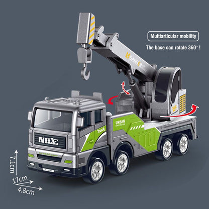 Heavy Duty Construction Toy Vehicles Bulldozer Truck Excavator  Crane SetEducational Engineerin