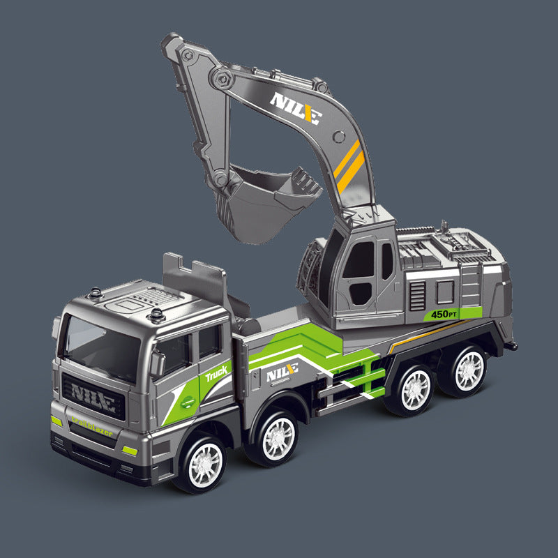 Heavy Duty Construction Toy Vehicles Bulldozer Truck Excavator  Crane SetEducational Engineerin