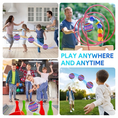 Flying Ball Boomerang, LED Hover Ball Drone with Dazzling Lights Fun Fidget Spinner Toy for Family & Kids Gift