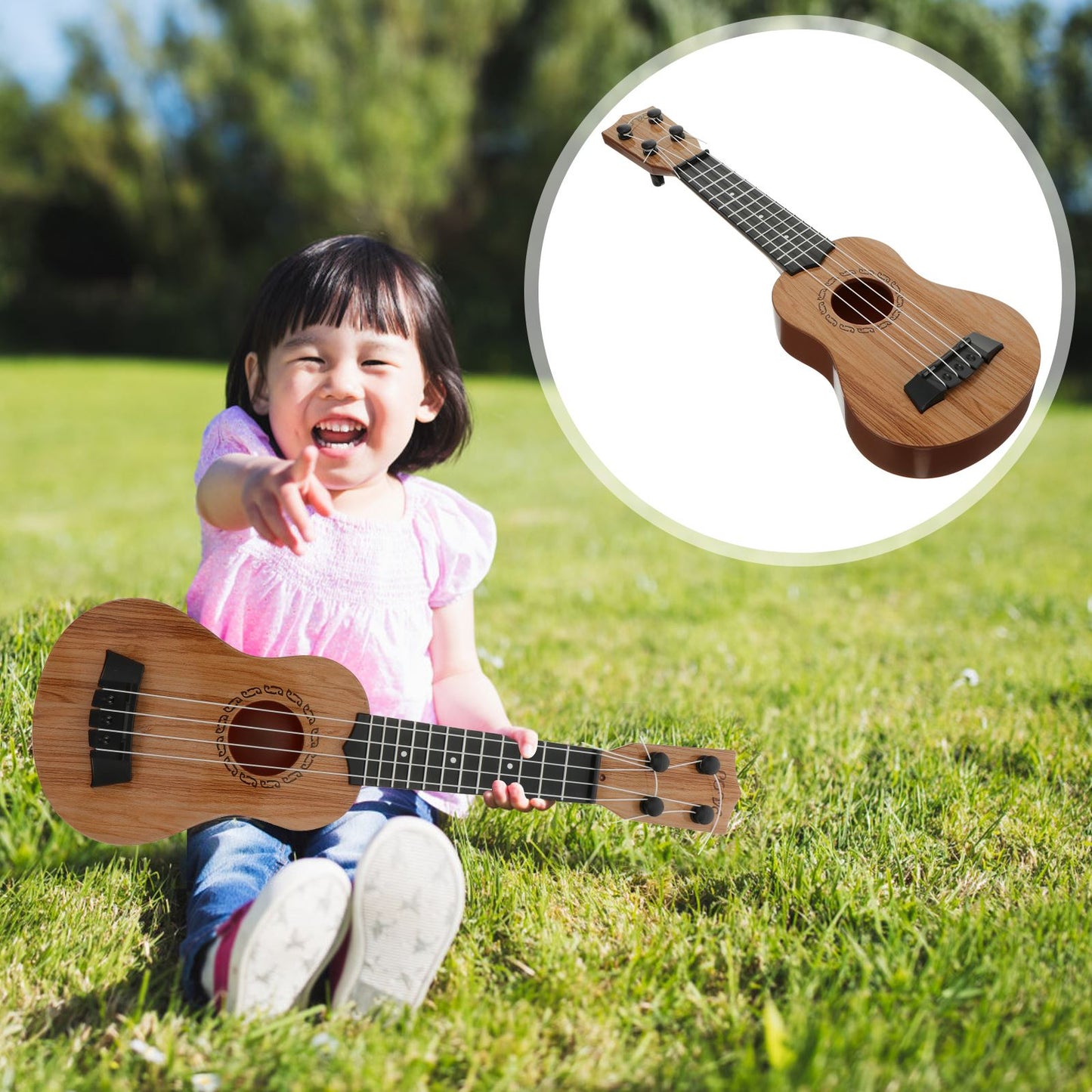 Kids Musical Toy Guitar  Keyboard Set StringType  NonElectric Instruments for Children to Learn