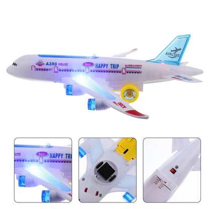 Electronic Aeroplane Toy With Music  Autopilot Flash Sound Automatic Rotation Plane  Educational Gi