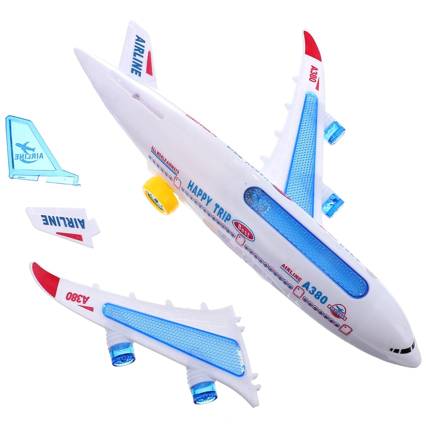 Electronic Aeroplane Toy With Music  Autopilot Flash Sound Automatic Rotation Plane  Educational Gi