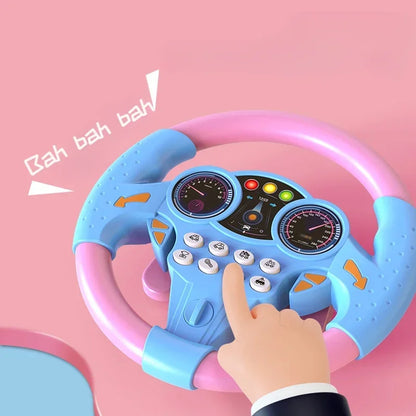 Infant Shining Simulation Steering Wheel Toy Kids Early Education Stroller Toy With Sound Effects 3