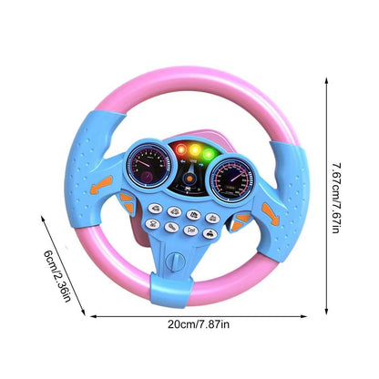 Infant Shining Simulation Steering Wheel Toy Kids Early Education Stroller Toy With Sound Effects 7