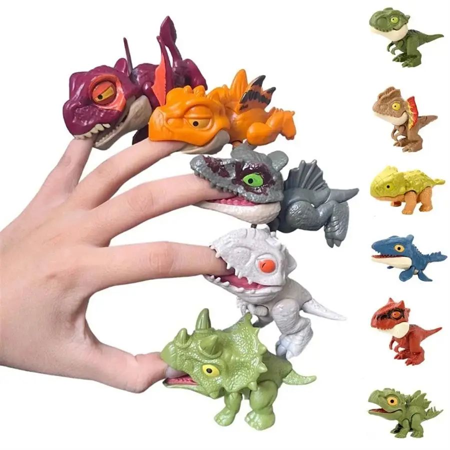 Funny Mini Cartoon Dinosaur Toy Biting Finger Tyrannosaurus With Mobile Joints For Playful Fun 1