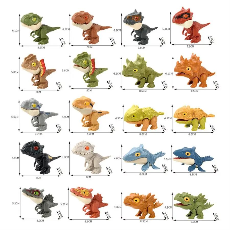 Funny Mini Cartoon Dinosaur Toy Biting Finger Tyrannosaurus With Mobile Joints For Playful Fun 3