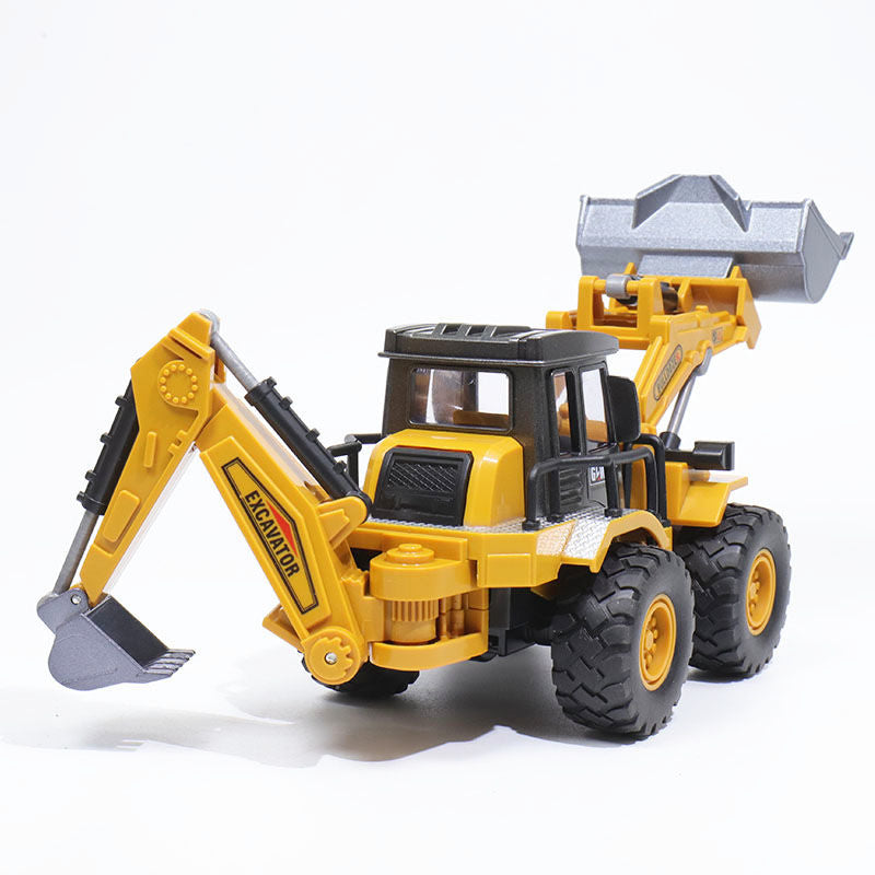 Alloy Tractor & Excavator Toy Set for Boys, Diecast Engineering Vehicle, Bulldozer, Mini Crane Truck