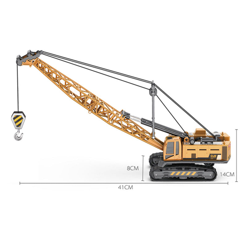 Alloy Tractor & Excavator Toy Set for Boys, Diecast Engineering Vehicle, Bulldozer, Mini Crane Truck