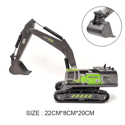 Alloy Tractor & Excavator Toy Set for Boys, Diecast Engineering Vehicle, Bulldozer, Mini Crane Truck