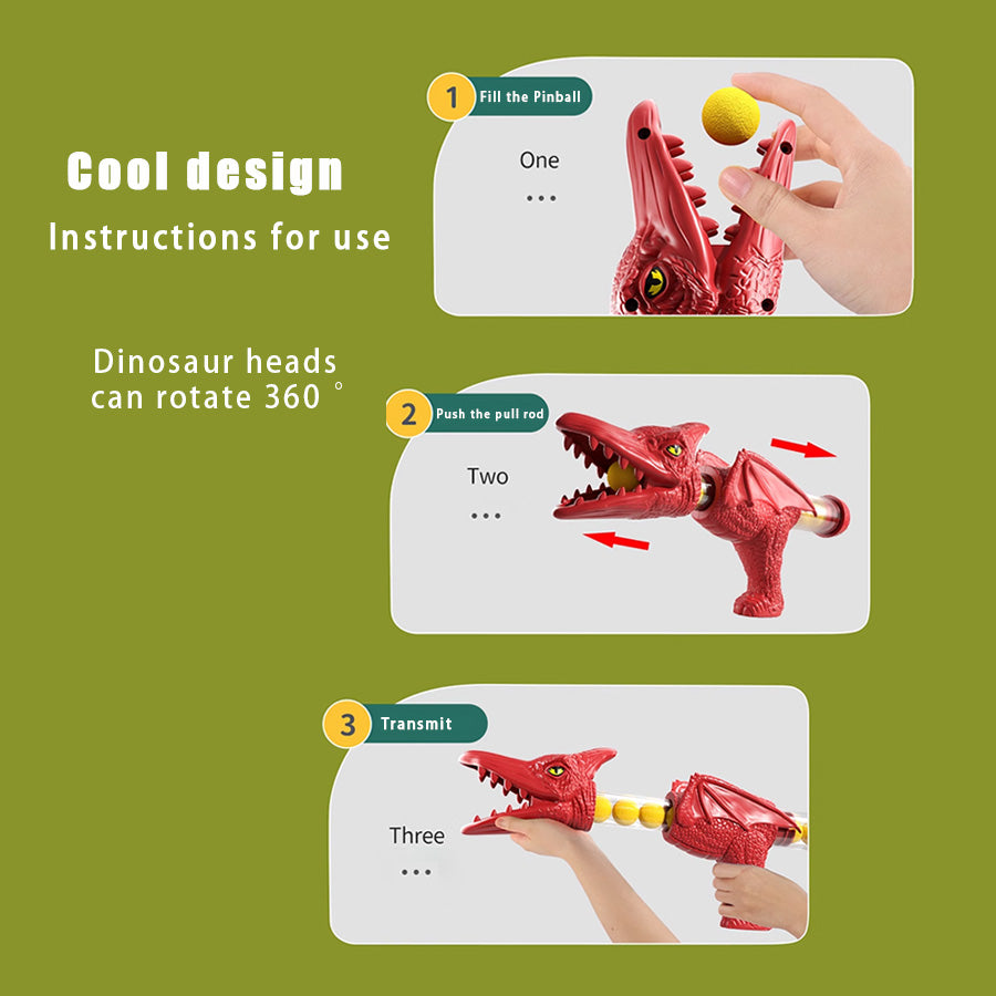 Dinosaur Shooting Game Tyrannosaurus Rex Ball Soft Bullet Gun  ParentChild Interactive Toy 4