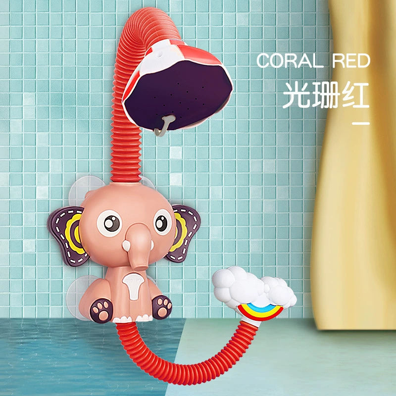Cute Duck Bathtub Boat Toy Automatic Water Spray  Sensory Interactive Shower Gift for Toddlers