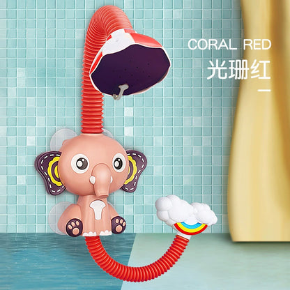 Cute Duck Bathtub Boat Toy Automatic Water Spray  Sensory Interactive Shower Gift for Toddlers