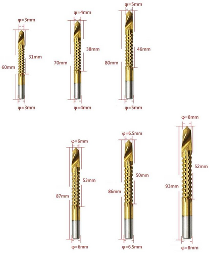 Professional Cobalt Drill Bits, 6 Piece Metric Set for Stainless Steel, Iron & Hard Materials