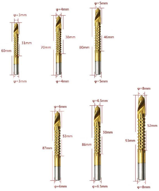 Professional Cobalt Drill Bits, 6 Piece Metric Set for Stainless Steel, Iron & Hard Materials