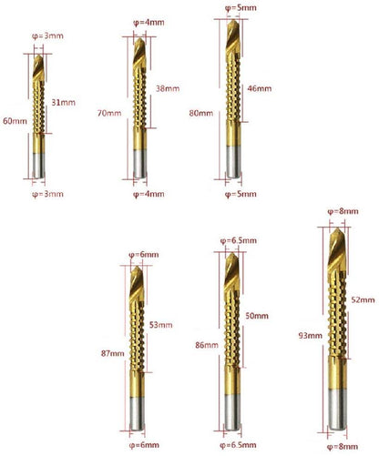 Professional Cobalt Drill Bits, 6 Piece Metric Set for Stainless Steel, Iron & Hard Materials
