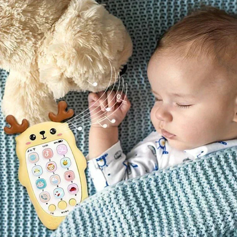 Baby Phone Voice Toy Interactive Bilingual Telephone for Infants Toddler Educational Music  Sound
