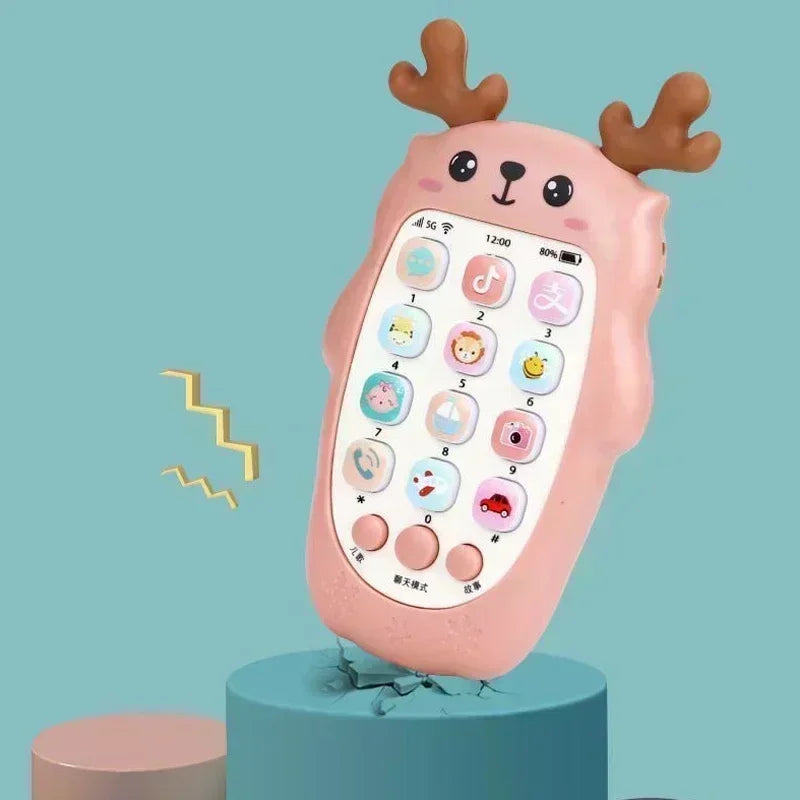 Baby Phone Voice Toy Interactive Bilingual Telephone for Infants Toddler Educational Music  Sound