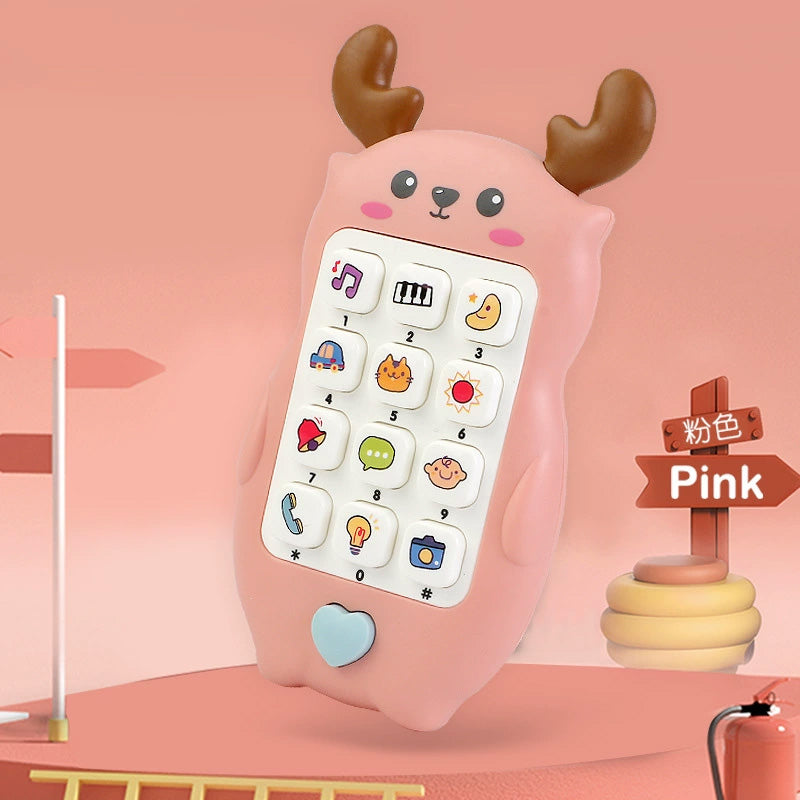 Baby Phone Voice Toy, Interactive Bilingual Telephone for Infants, Toddler Educational Music & Sound Machine